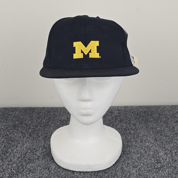 Vintage Michigan Wolverines Snapback Hat Licensed Lids Outdoor Cap USA NOS 1990s - Picture 3 of 9
